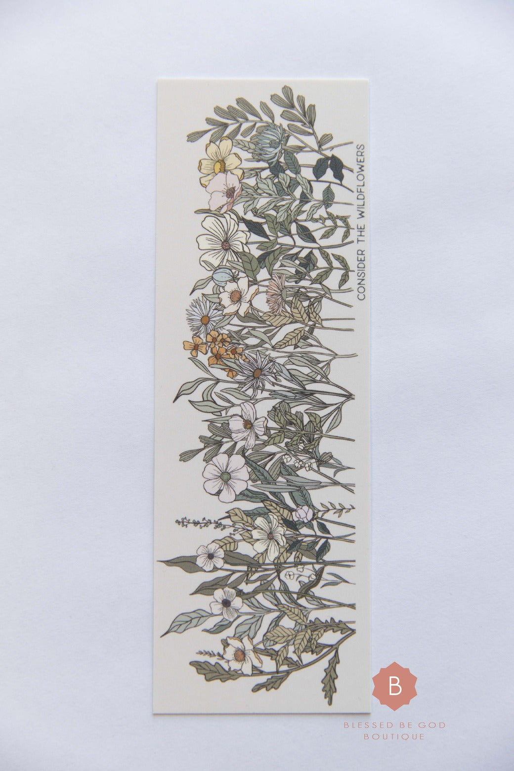 Wildflowers Bookmark Catholic Bookmark Luke 12 - Paper products
