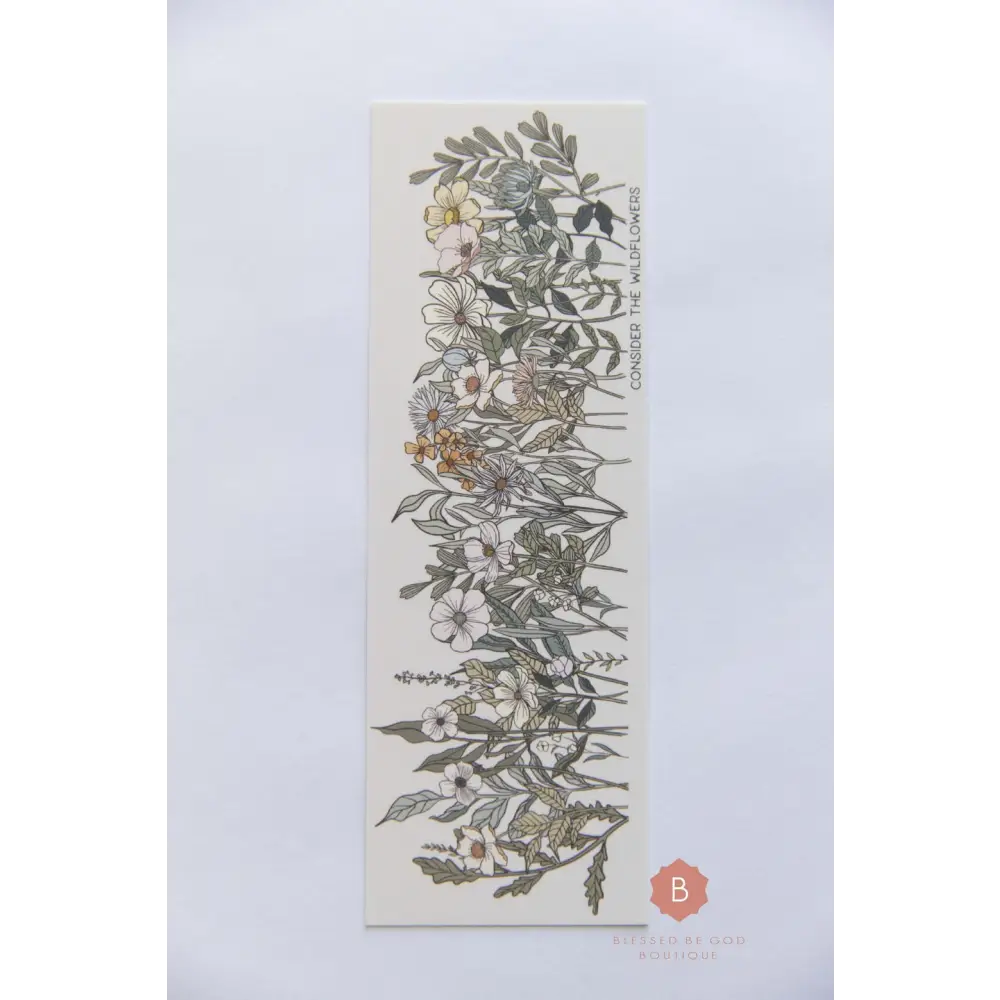 Wildflowers Bookmark Catholic Bookmark Luke 12 - Paper products