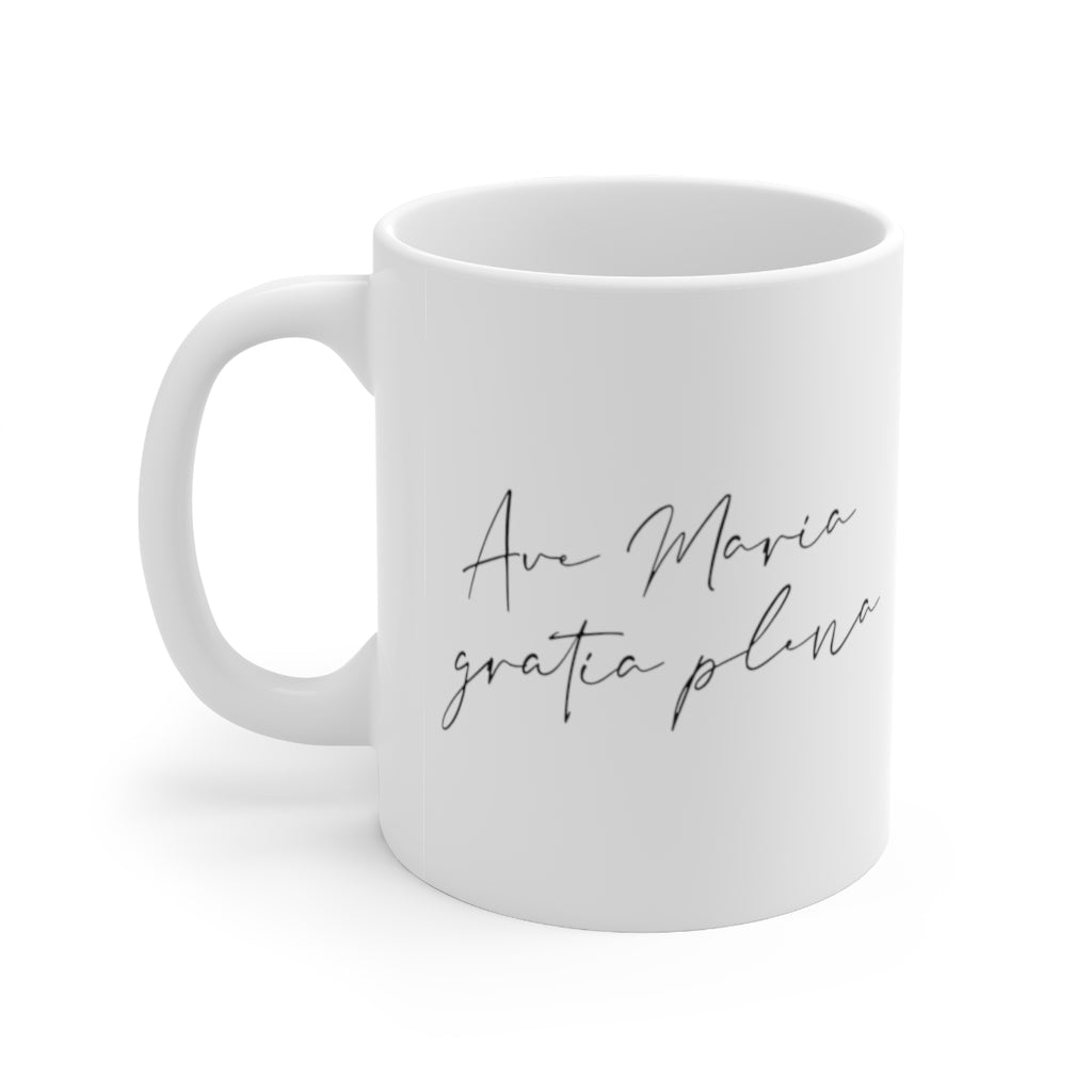 Ave Maria Catholic Mug, 11oz, Catholic mugs