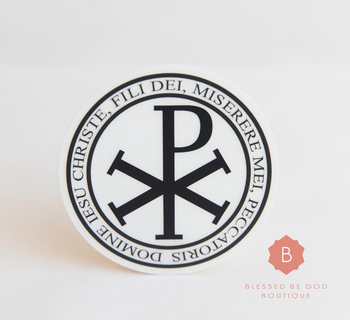 Chi-Rho Jesus Prayer Catholic Sticker