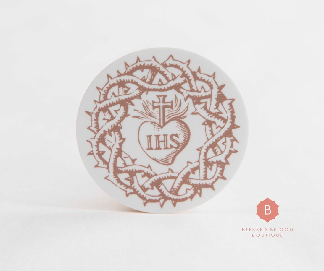 Jesus IHS Crown of Thorns Catholic Sticker