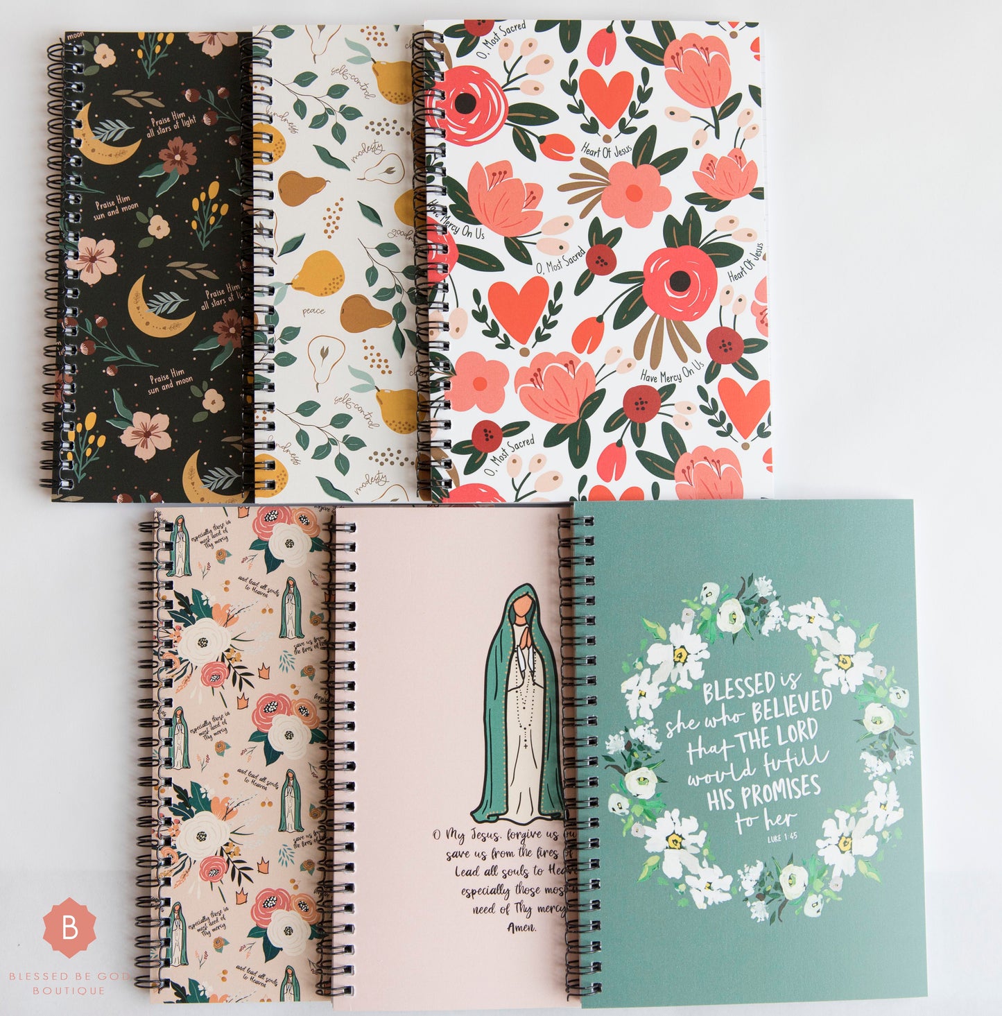 Catholic Our Lady of Fatima Notebook, Prayer Journal, Diary