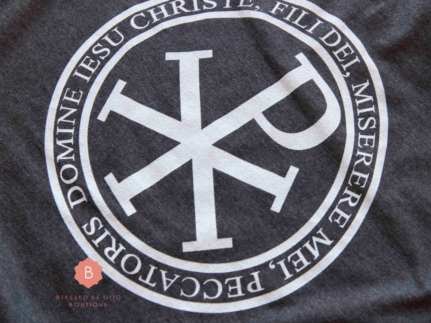 Jesus Prayer Chi-Rho Men's Catholic tee shirt