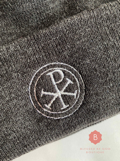 Chi Rho Catholic Knit Beanie, Unisex