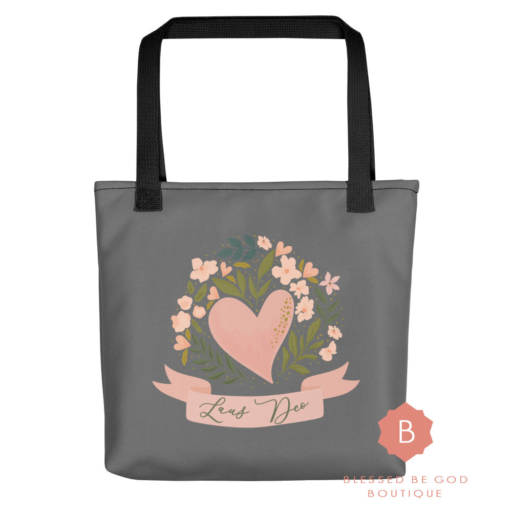 Laus Deo Catholic Tote Bag, Praise Be To God