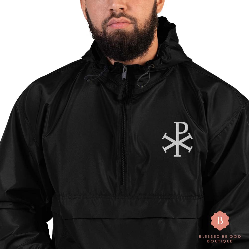 Chi Rho Catholic Embroidered Champion Jacket